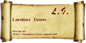 Landesz Ivonn névjegykártya